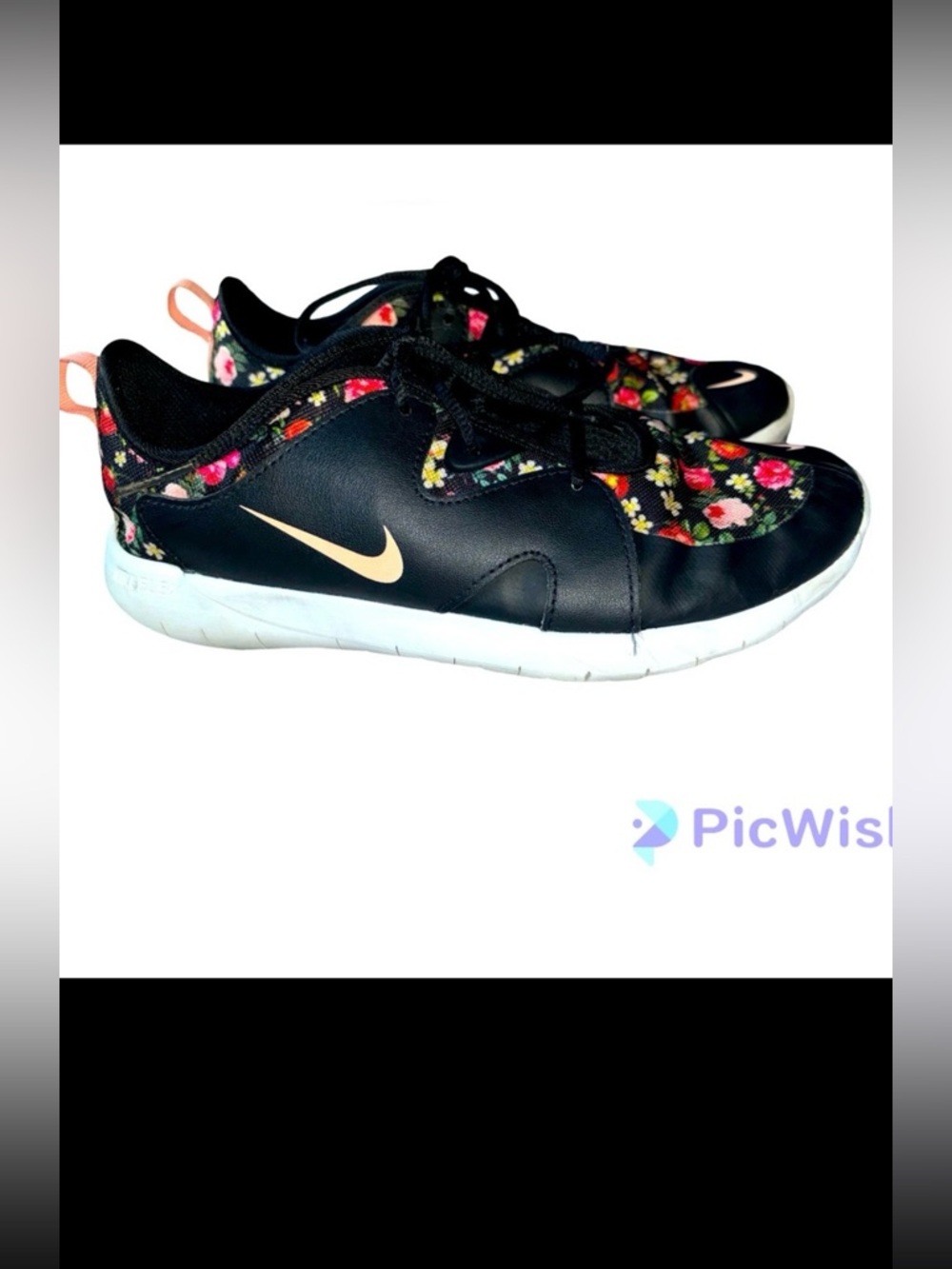 Nike floral flex contact 3 sneakers size 6Y - Picture 2 of 8
